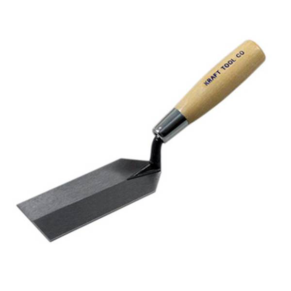 Margin Trowel, Steel, Wood Handle, 1-1/2